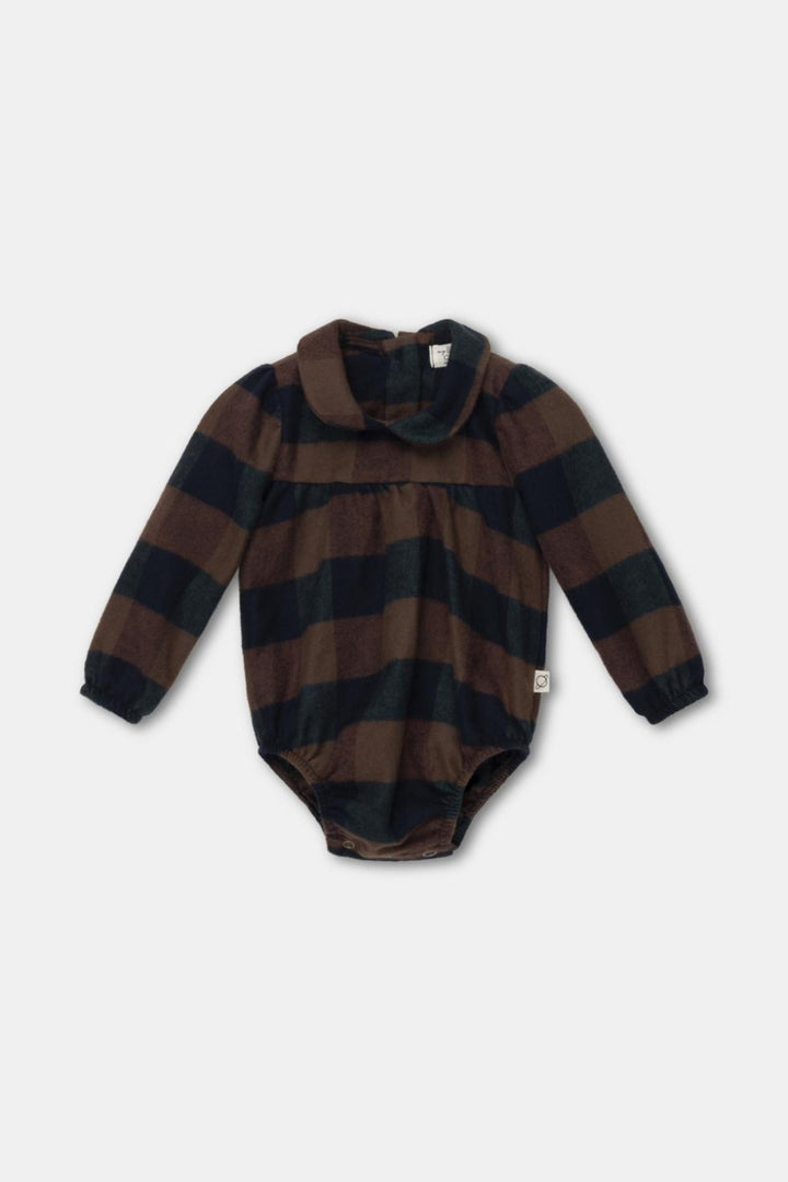 Organic plaid baby romper - Unique - 6M - Bodysuit
