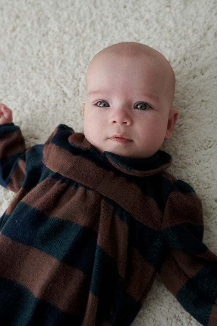 Organic plaid baby romper - Unique - 6M - Bodysuit
