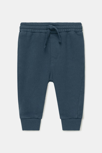 Organic plush baby pants - Blue - Joggers