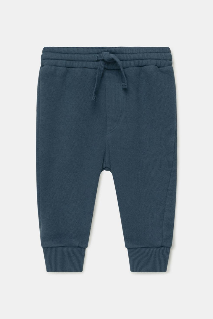 Organic plush baby pants - Blue - Joggers