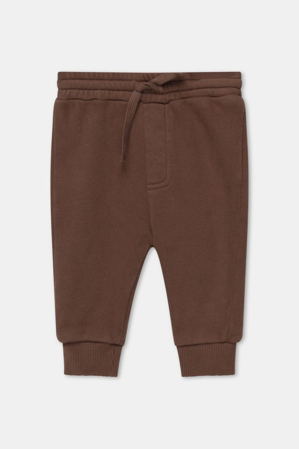 Organic plush baby pants - Brown - Joggers