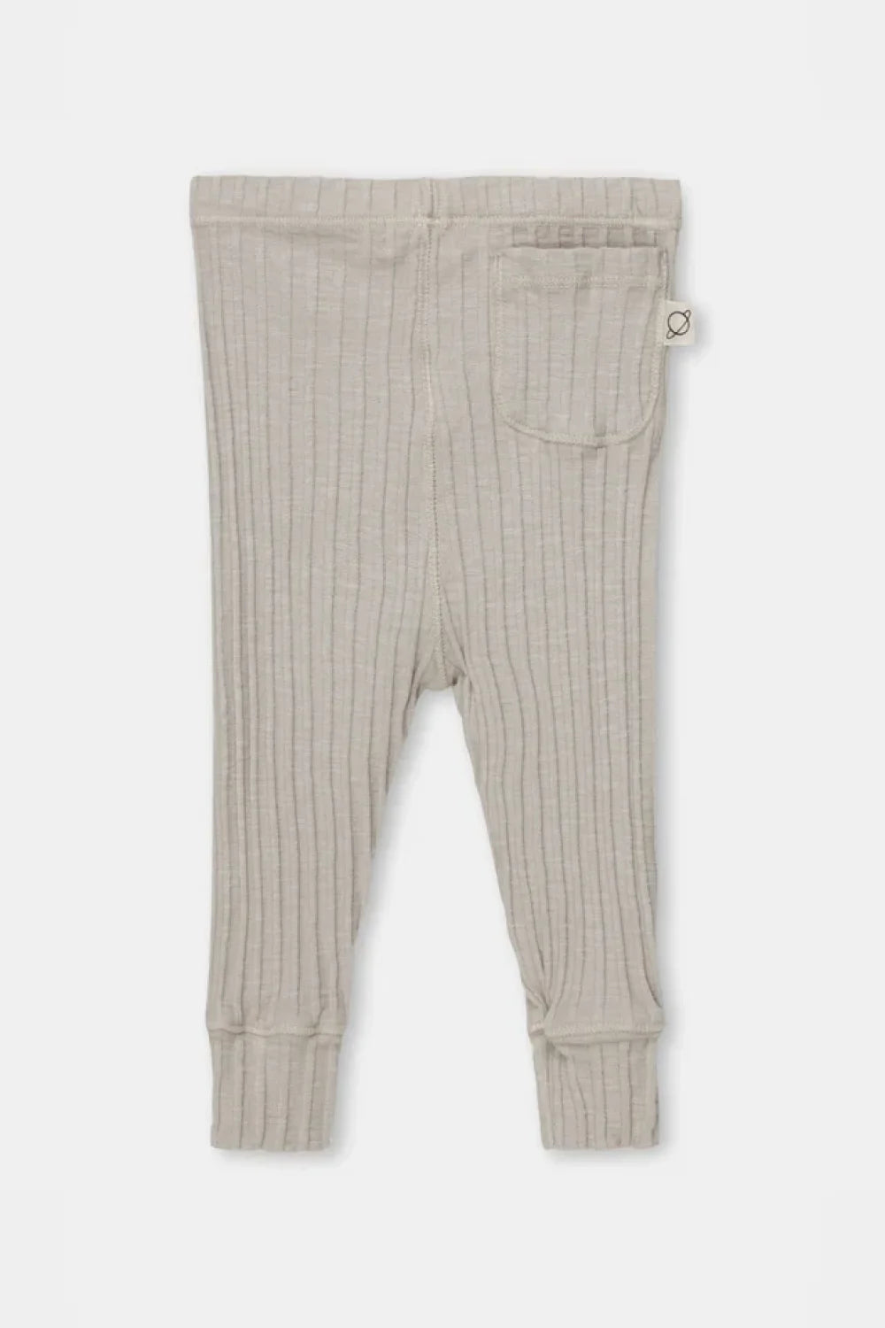 Organic rib baby leggings - Light grey - Leggings