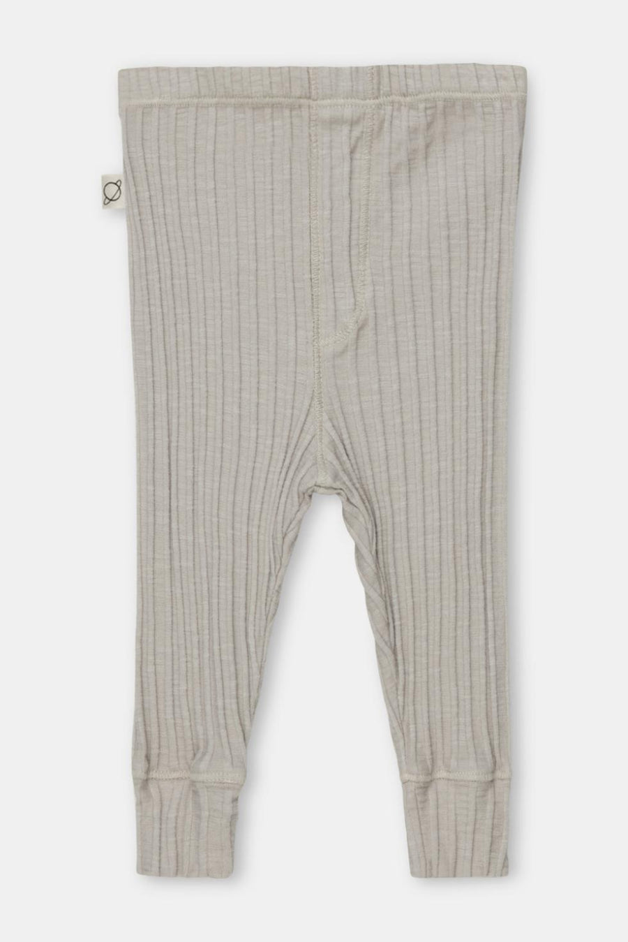 Organic rib baby leggings - Light grey - Leggings