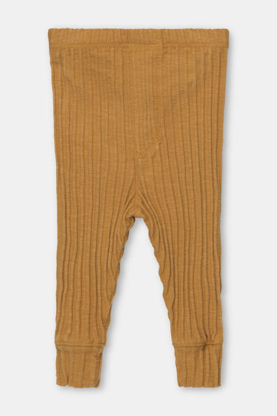 Organic rib baby leggings - Mustard - Leggings