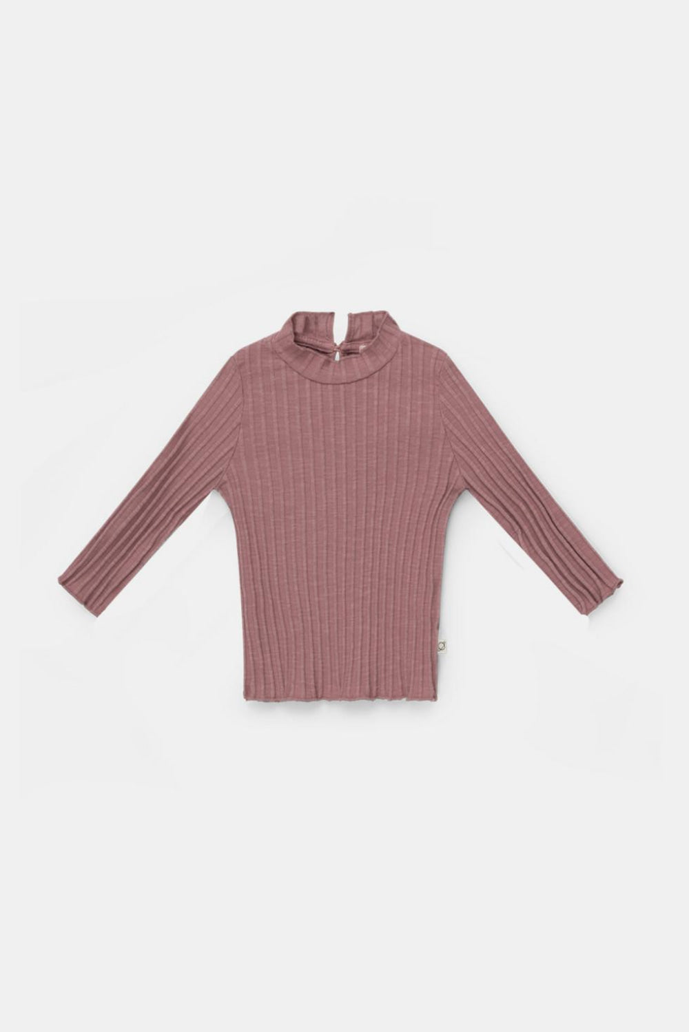 Organic rib baby mockneck t-shirt - Pink - mockneck - baby