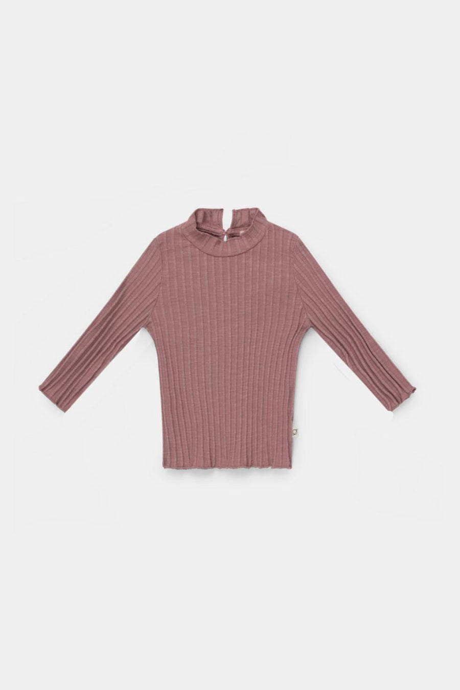 Organic rib baby mockneck t-shirt - Pink - mockneck - baby