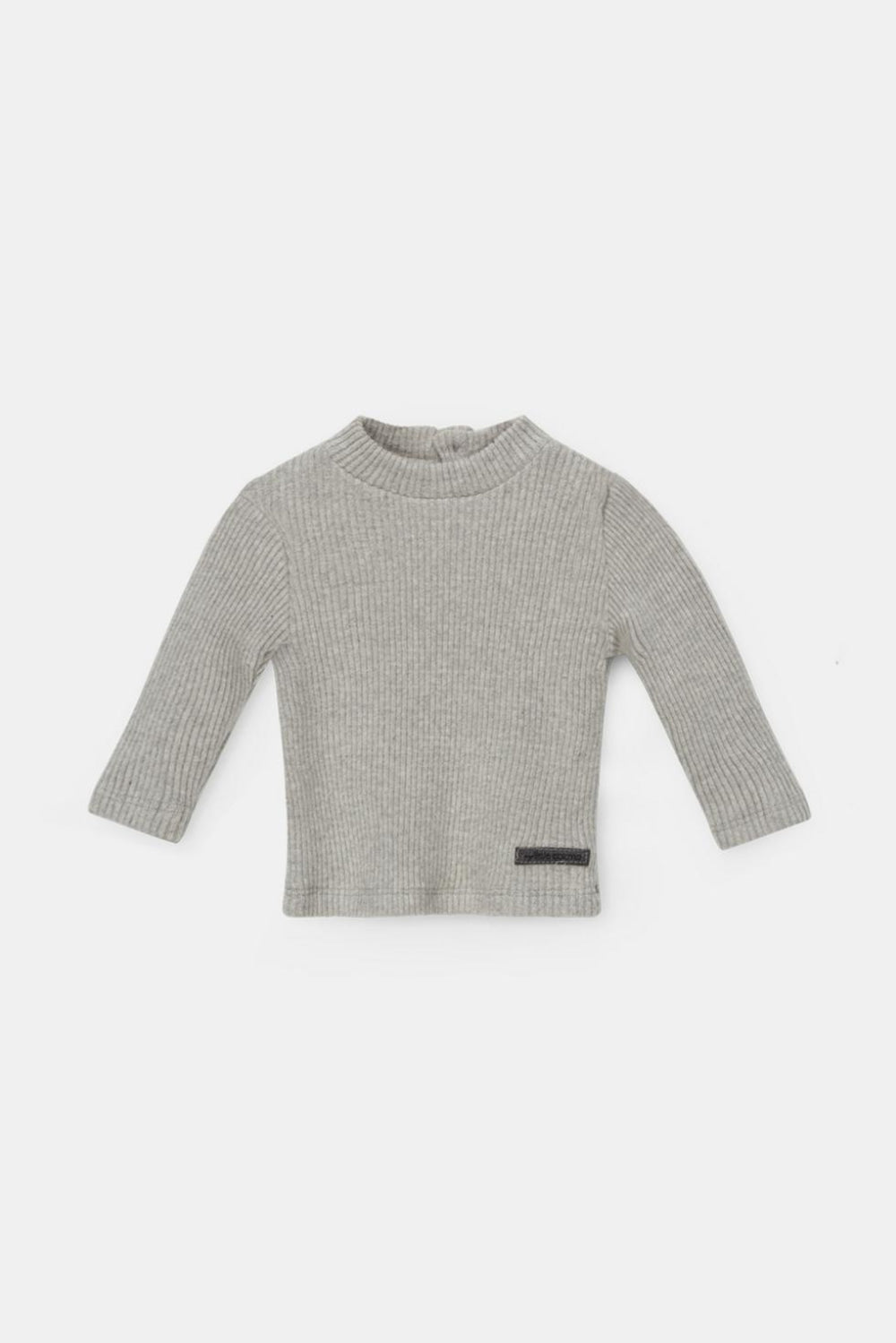 Organic rib baby sweater - Light grey - Sweater