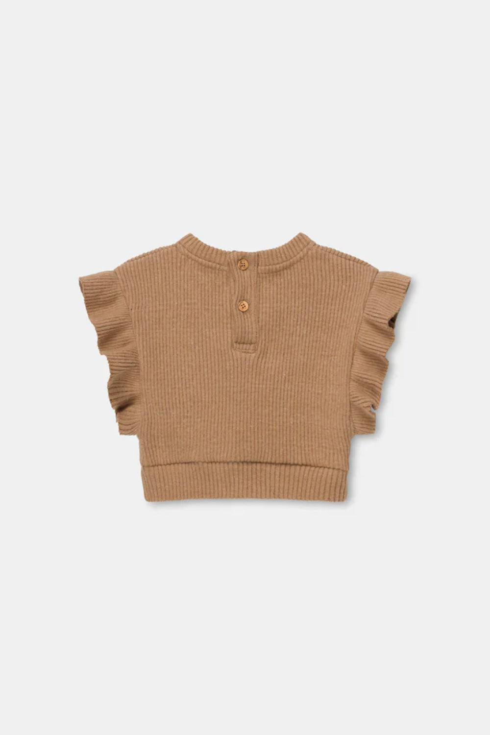 Organic rib baby vest - Camel - 6M - Shirt