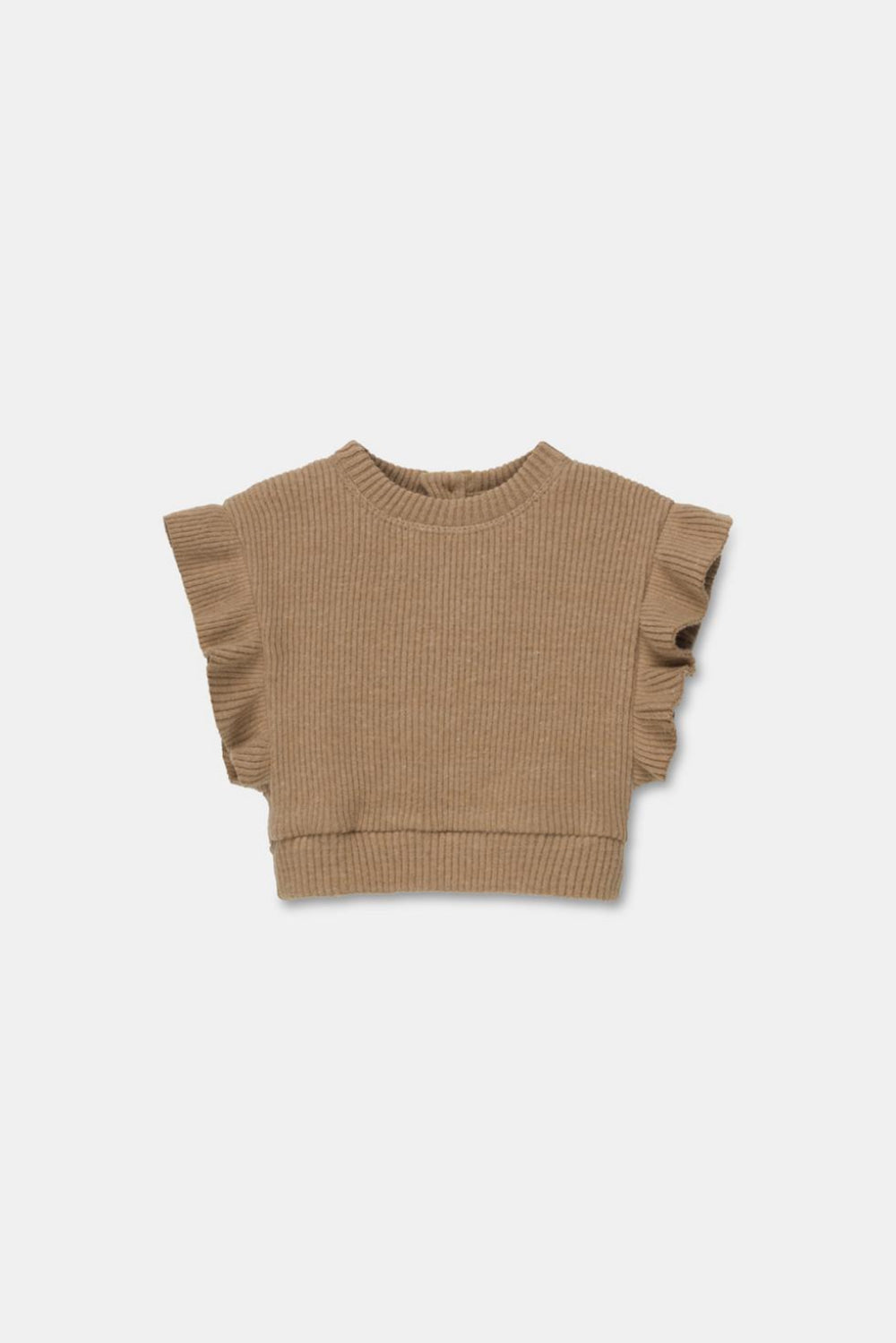 Organic rib baby vest - Camel - 6M - Shirt