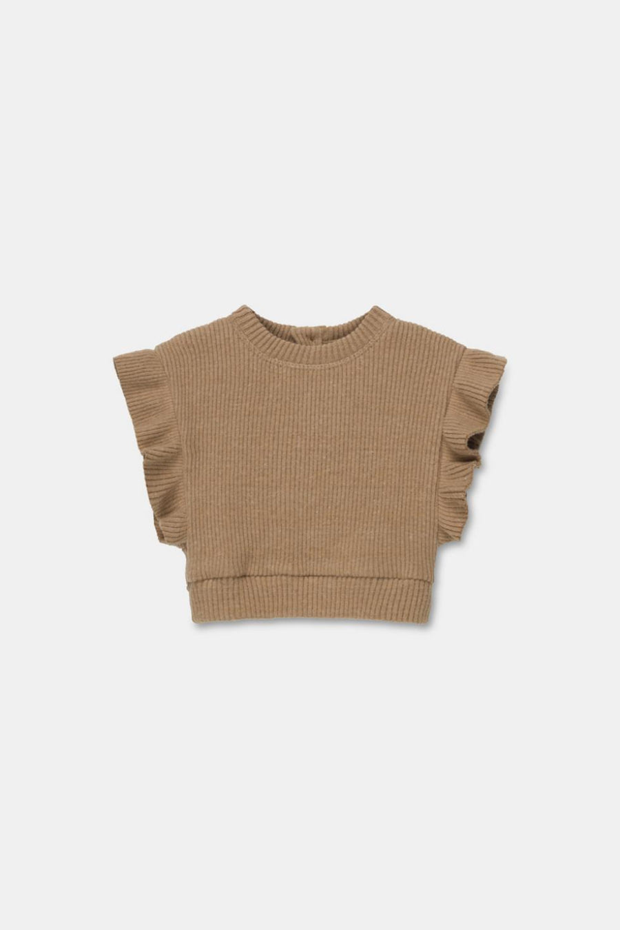 Organic rib baby vest - Camel - 6M - Shirt