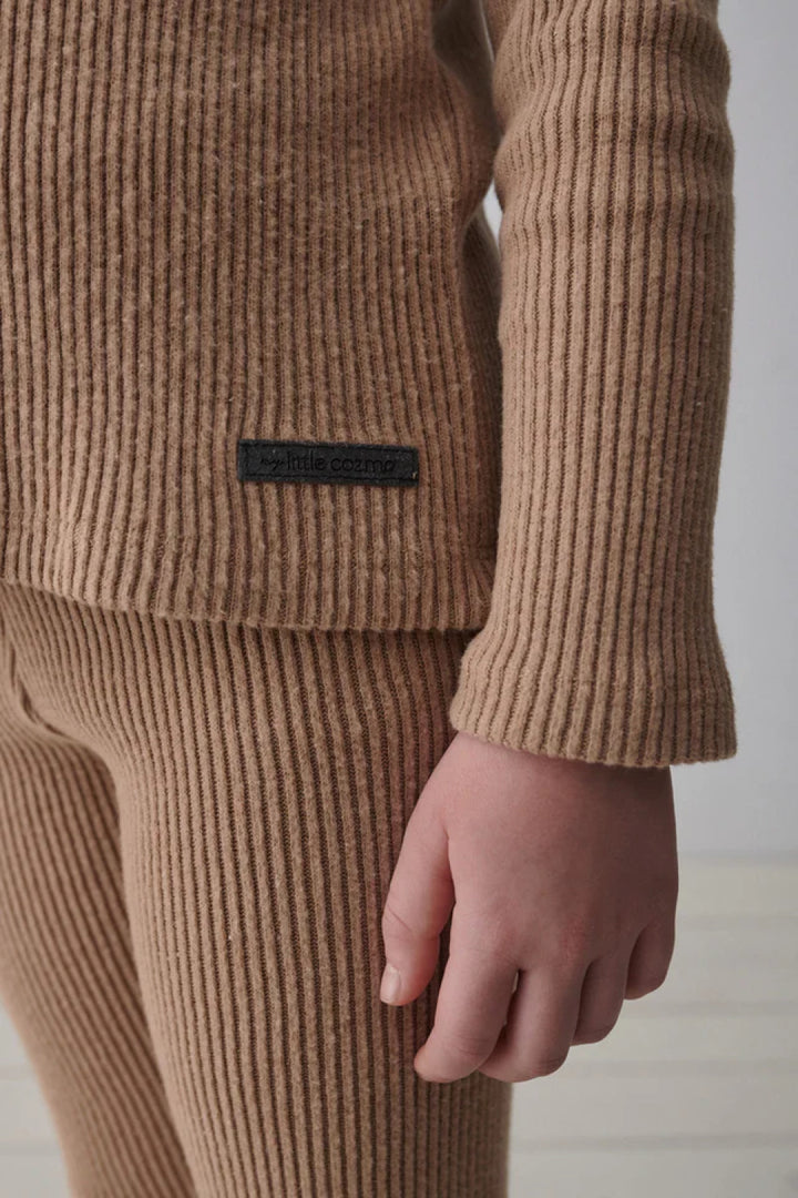Organic rib sweater - Camel - Sweater