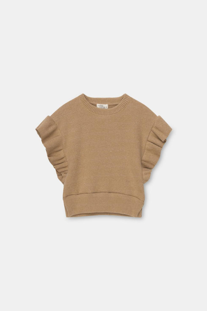 Organic rib vest - Camel - Shirt