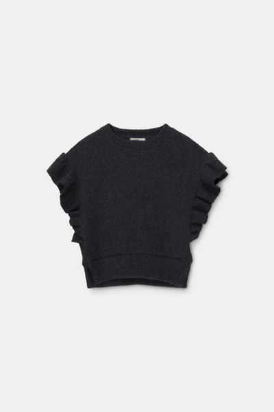 Organic rib vest - Dark grey - Shirt