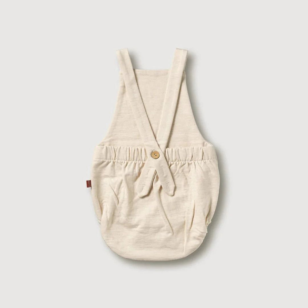 Organic Strap Romper - Oatmeal Melange One Pieces Kid Wild 