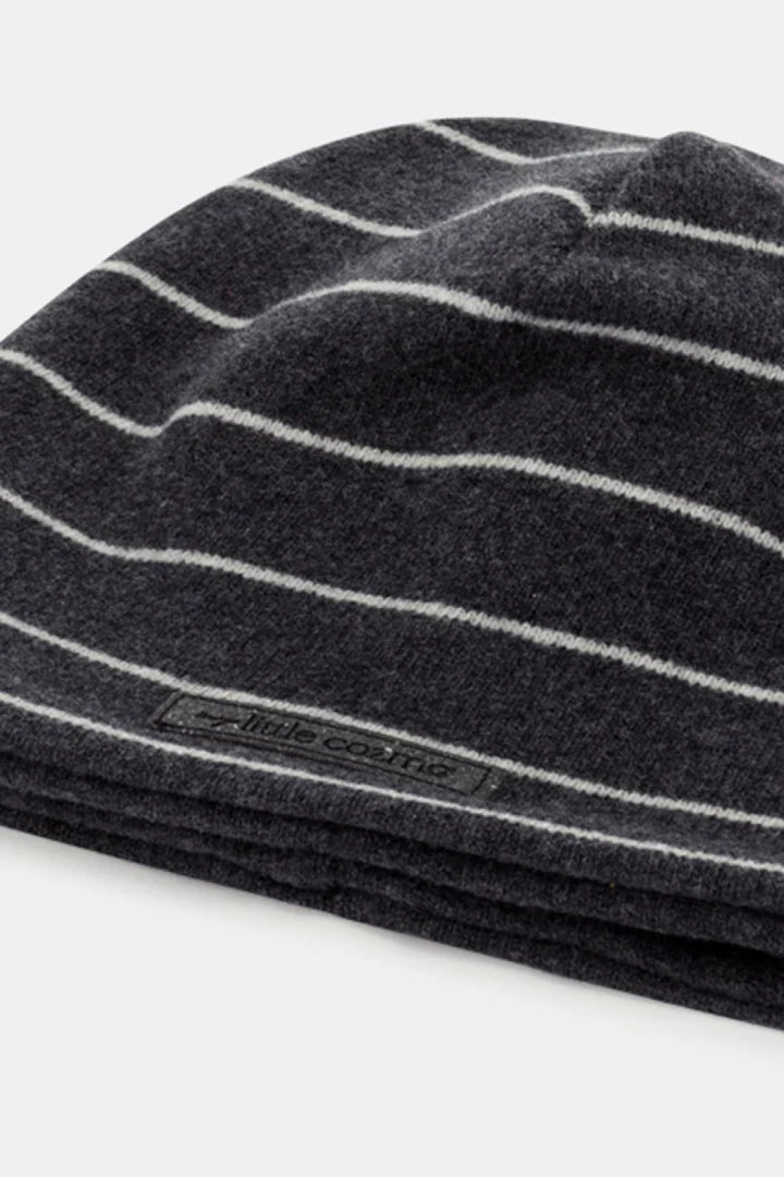 Organic stripes baby beanie - Dark grey - Beanie