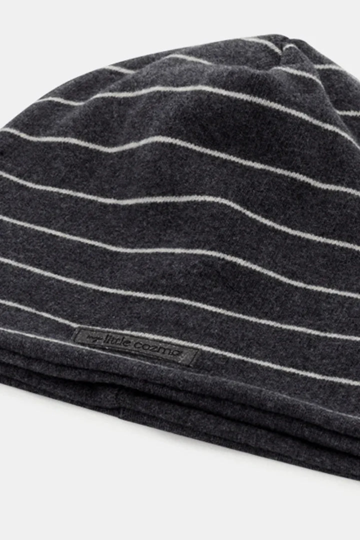 Organic stripes beanie - Dark grey - Beanie