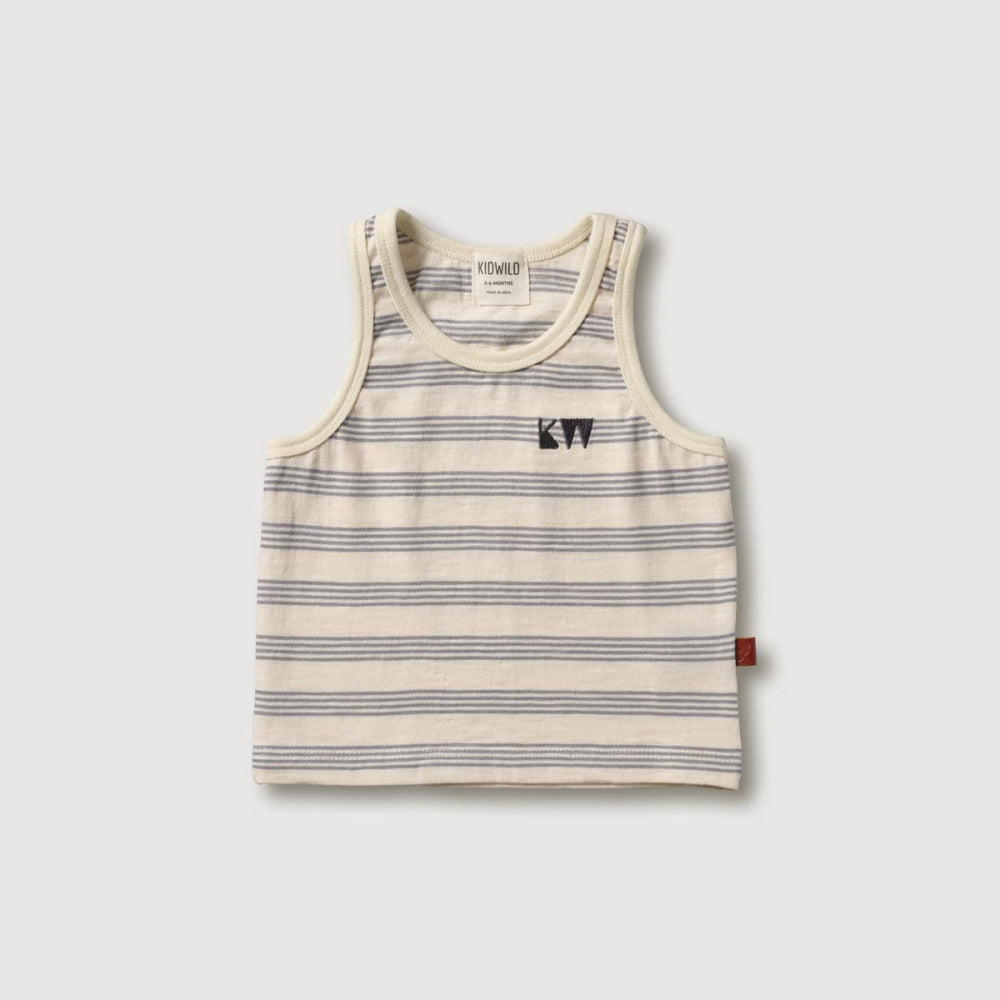 Organic Tank Top - Mist Stripe - Tank Top