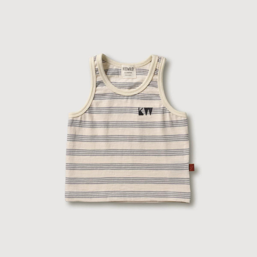 Organic Tank Top - Mist Stripe - Tank Top