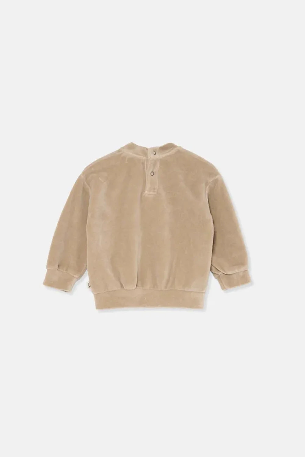 Organic velour sweatshirt - Stone - Sweatshirt