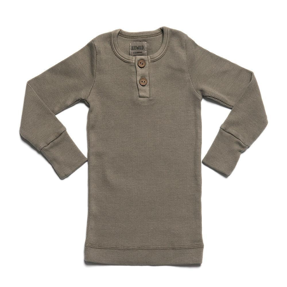 Organic Vintage L/S Top - Moss - Shirt