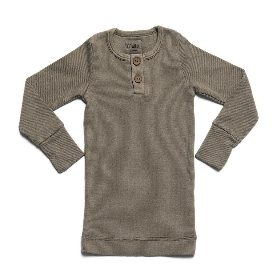 Organic Vintage L/S Top - Moss - Shirt