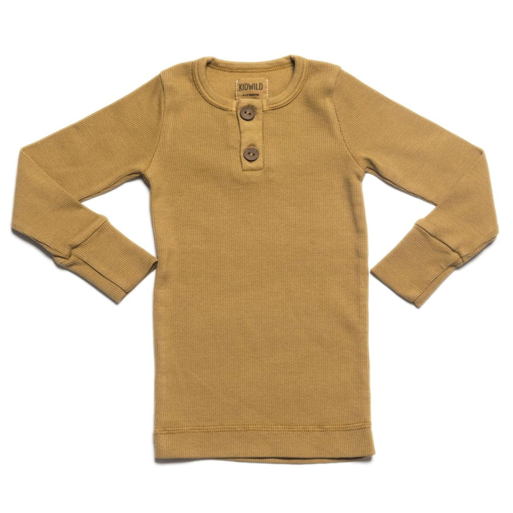 Organic Vintage L/S Top - Ochre - Shirt