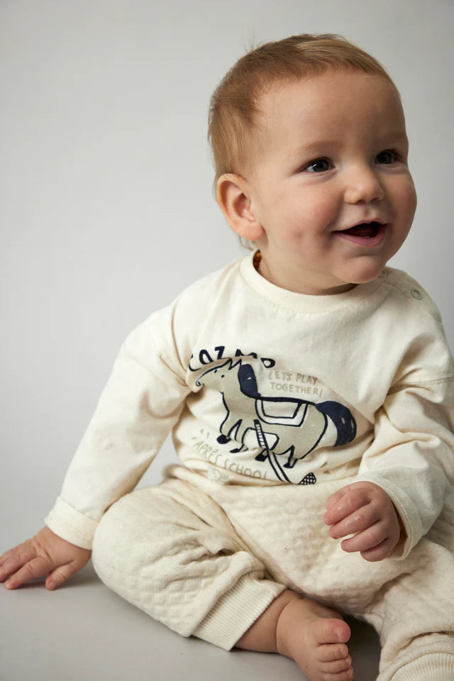 Organic Warm Baby T-Shirt Team - Ivory