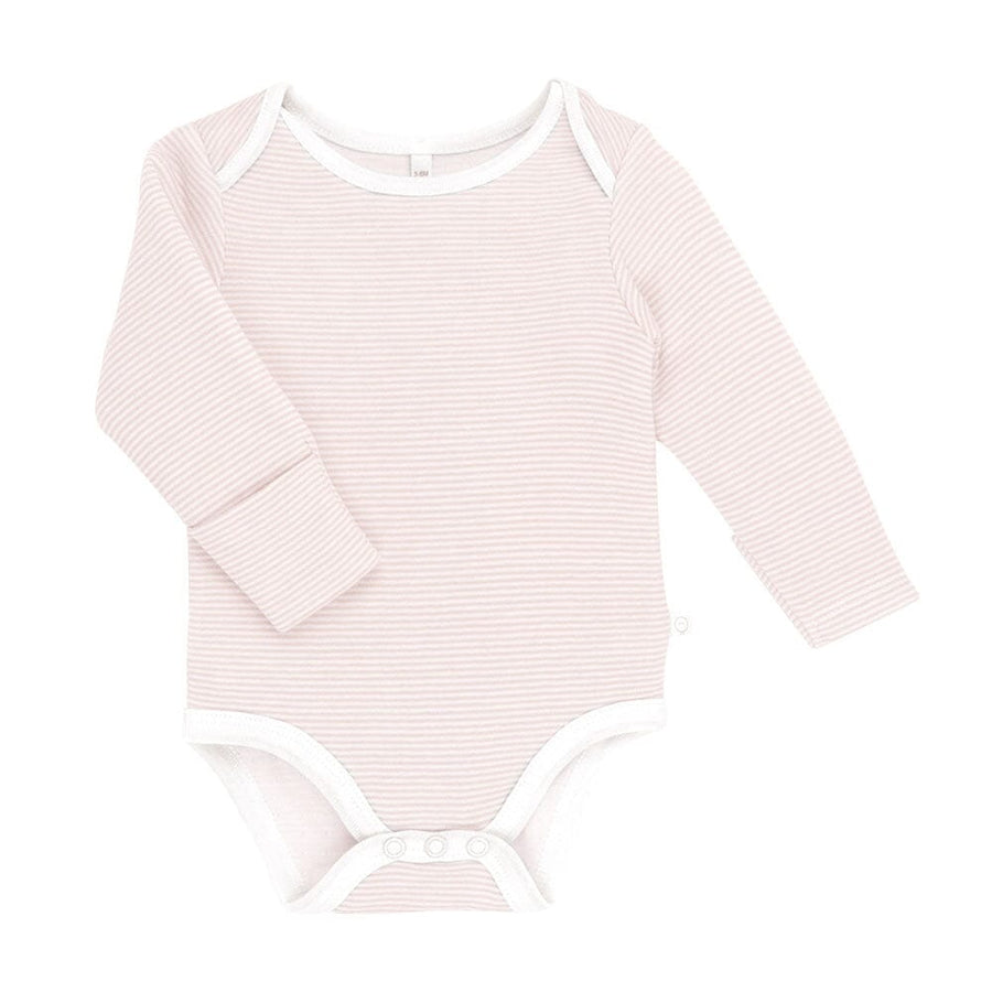 Long Sleeve Bodysuit - Blush Stripe Bodysuits + Onesies Mori 