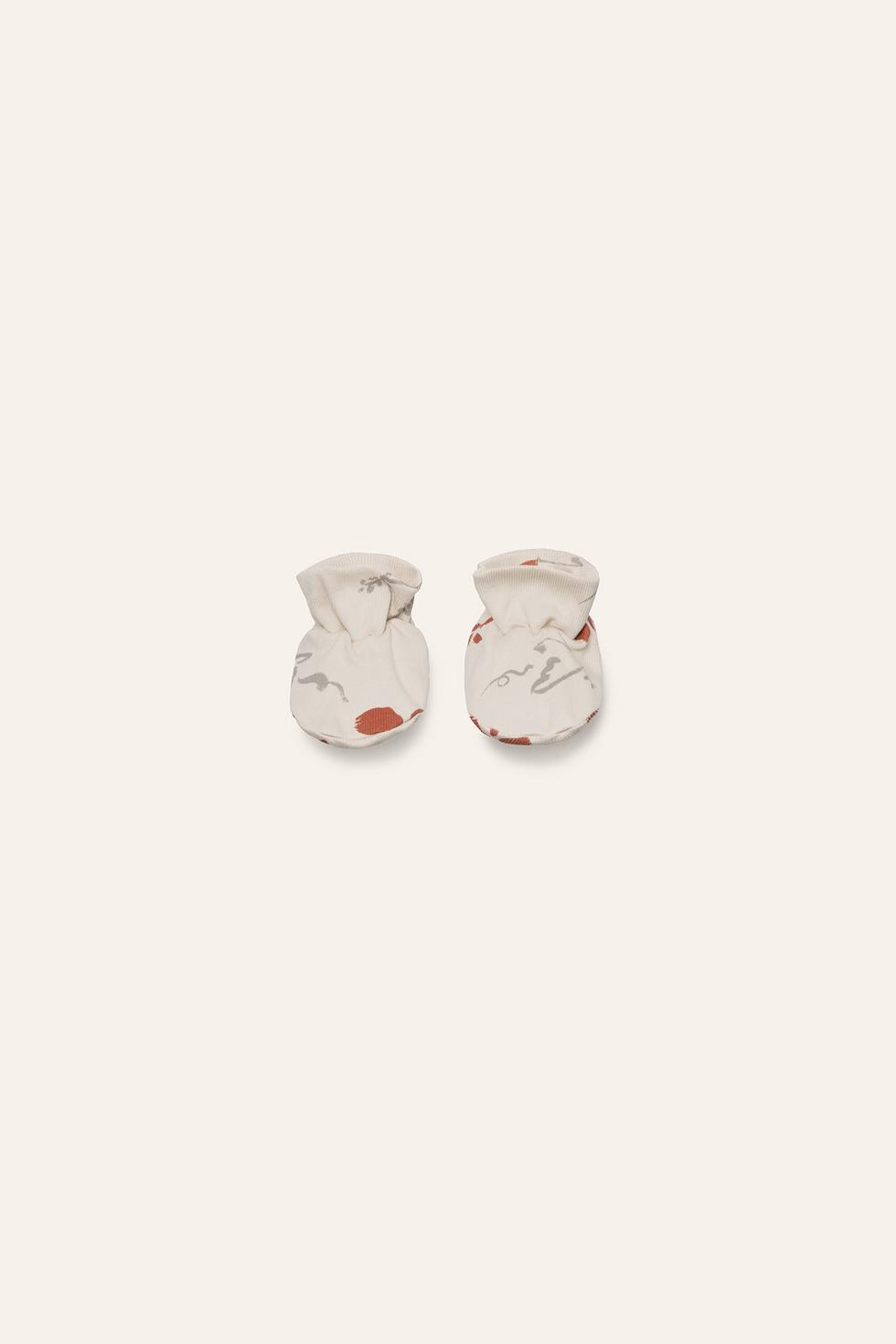 Organic Pima Cotton Baby Booties - Peace