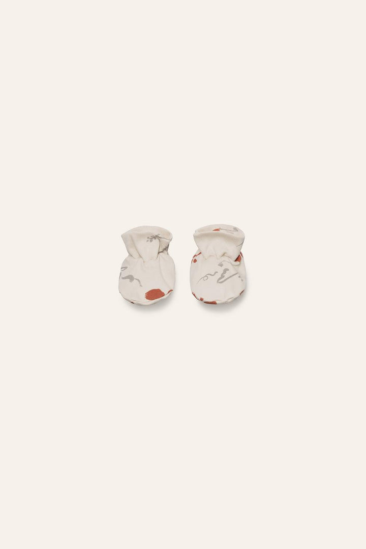 Organic Pima Cotton Baby Booties - Peace