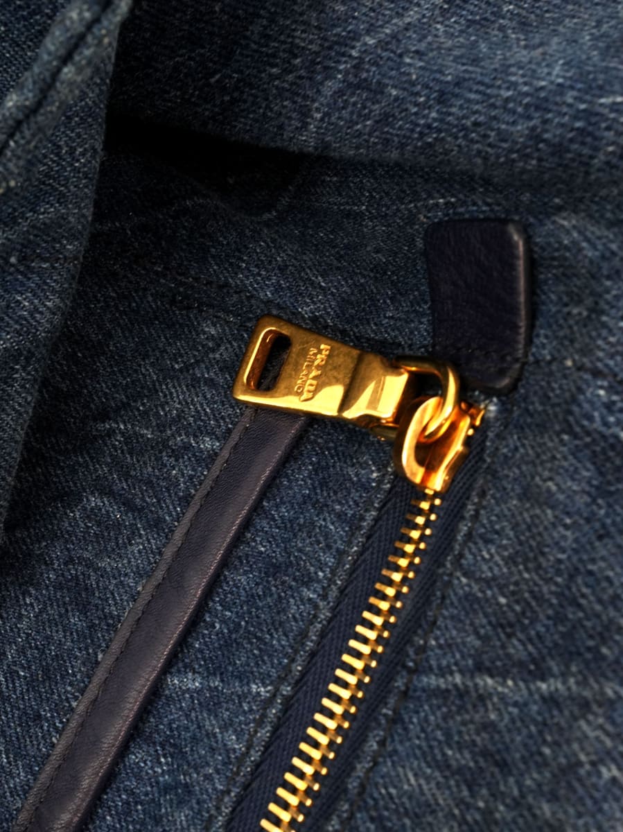 Pre-Owned Prada Medium Canapa Tote - Denim