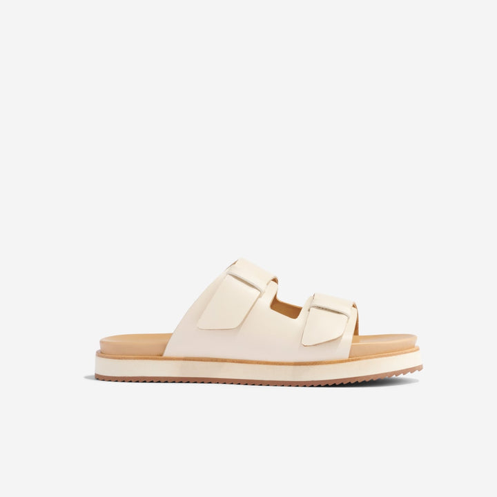 Ella Flatform Slide - Bone