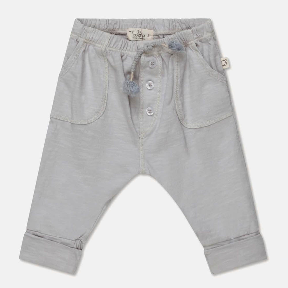 Slub Baby Pants - Soft Grey
