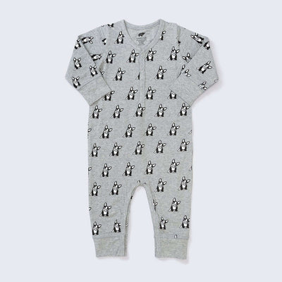 Out and About Romper - Top Dog On Grey - Onesie