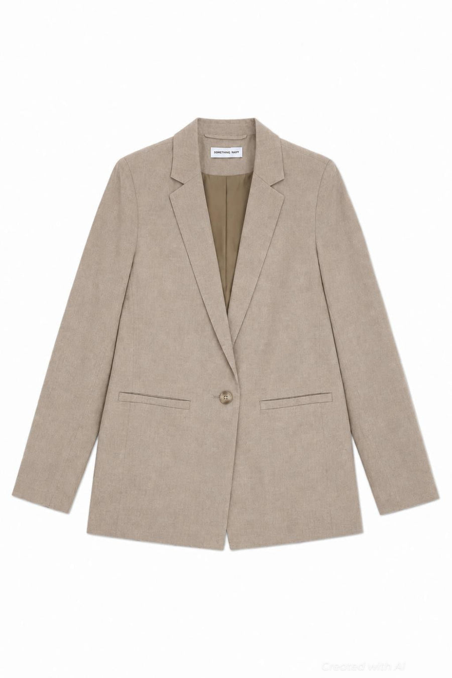 Oversized Classic Blazer - Ecru - Blazer