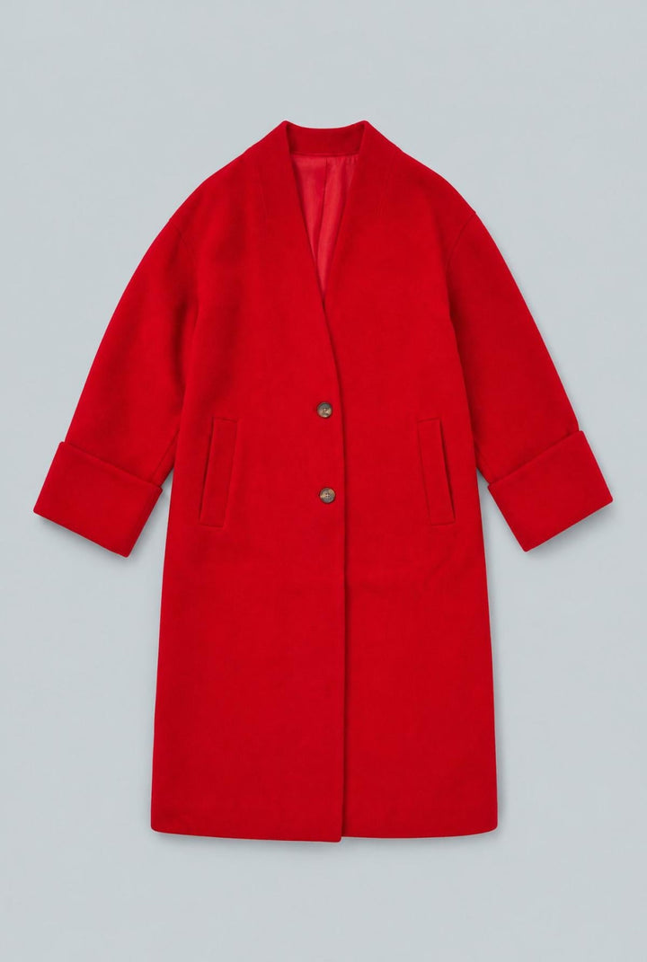 Oversized Coat - Red - Coat
