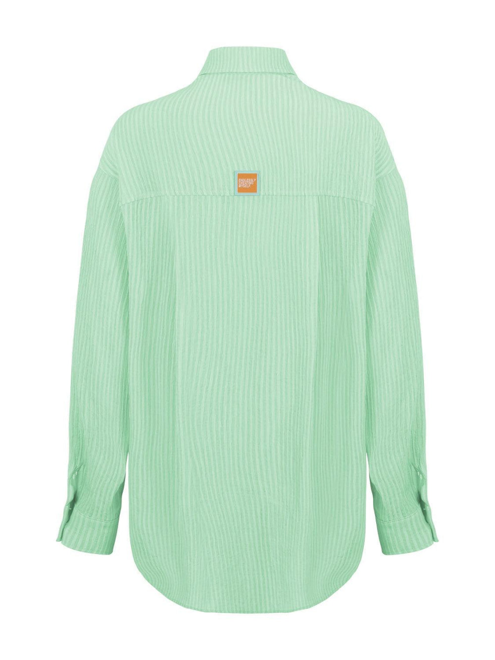 Oversized Twin Set Shirt - Mint Green - Crop Top