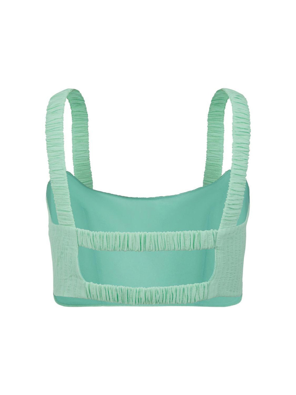 Oversized Twin Set Shirt - Mint Green - Crop Top