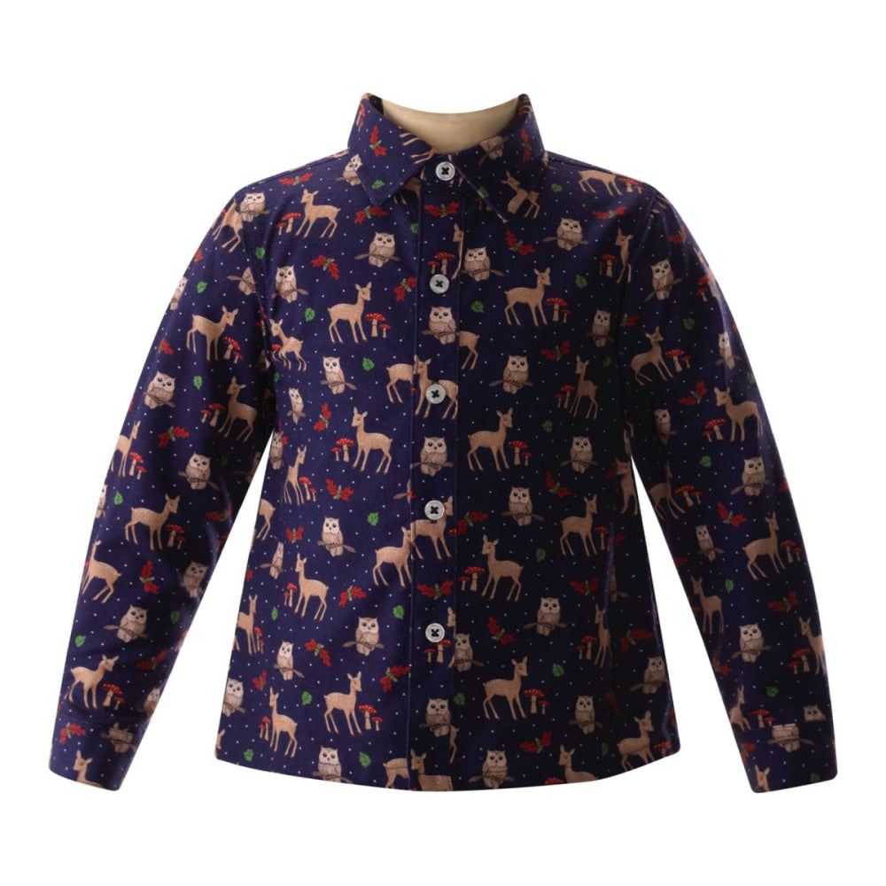 Owls in The Woods Shirt - 10y - Button Down Shirt