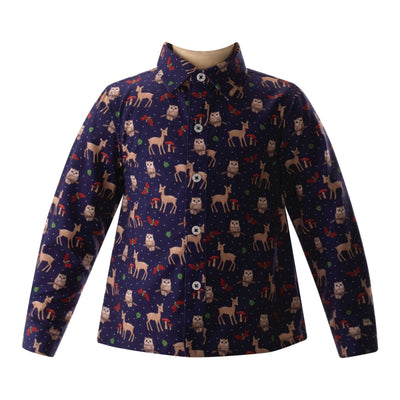 Owls in The Woods Shirt - 10y - Button Down Shirt