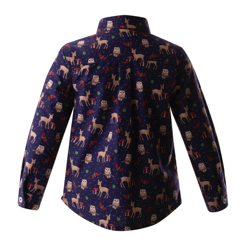 Owls in The Woods Shirt - 10y - Button Down Shirt