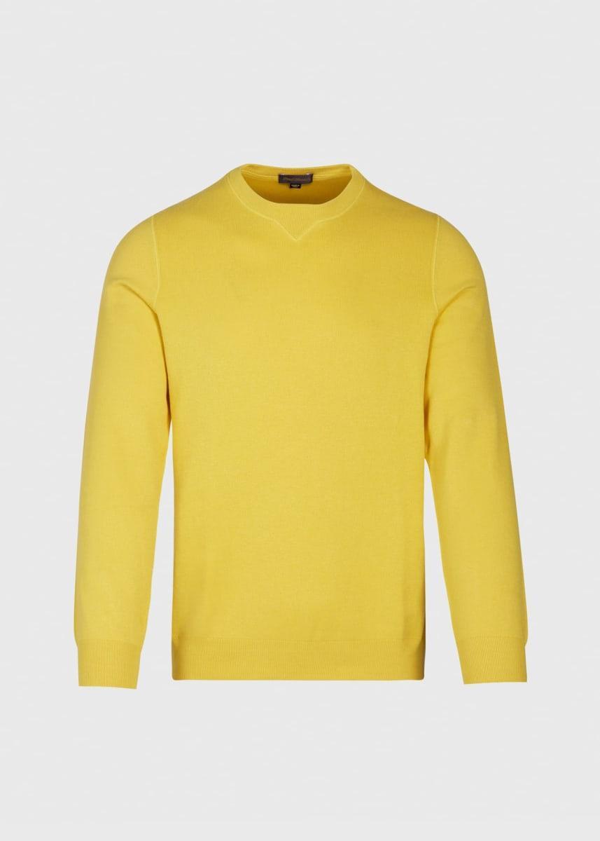 Cotton Crewneck Sweater - Yellow