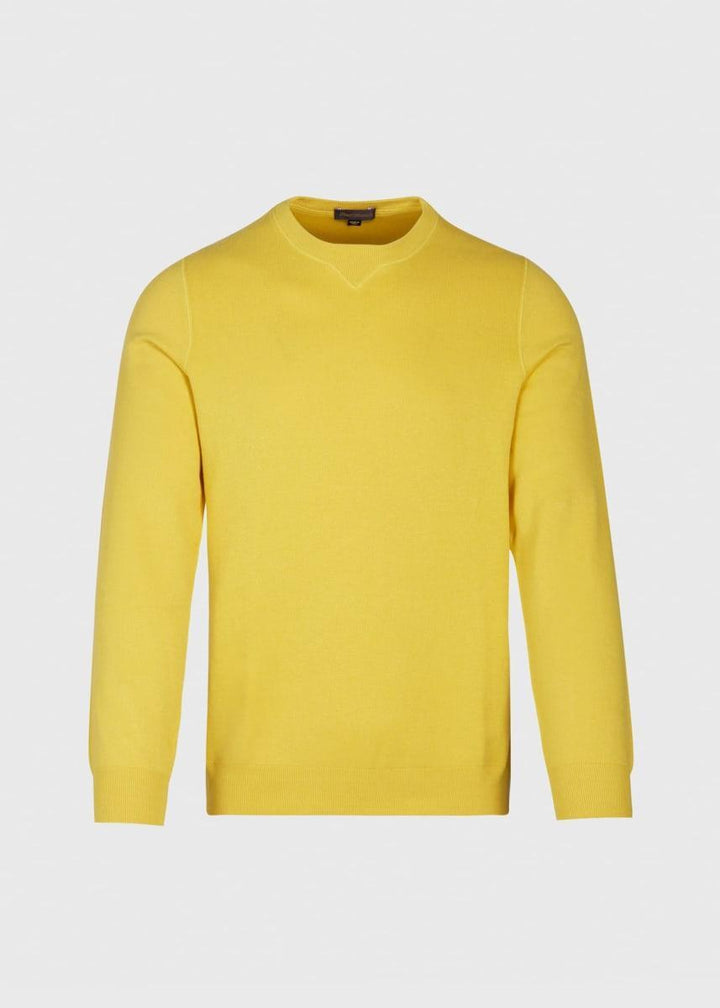 Cotton Crewneck Sweater - Yellow
