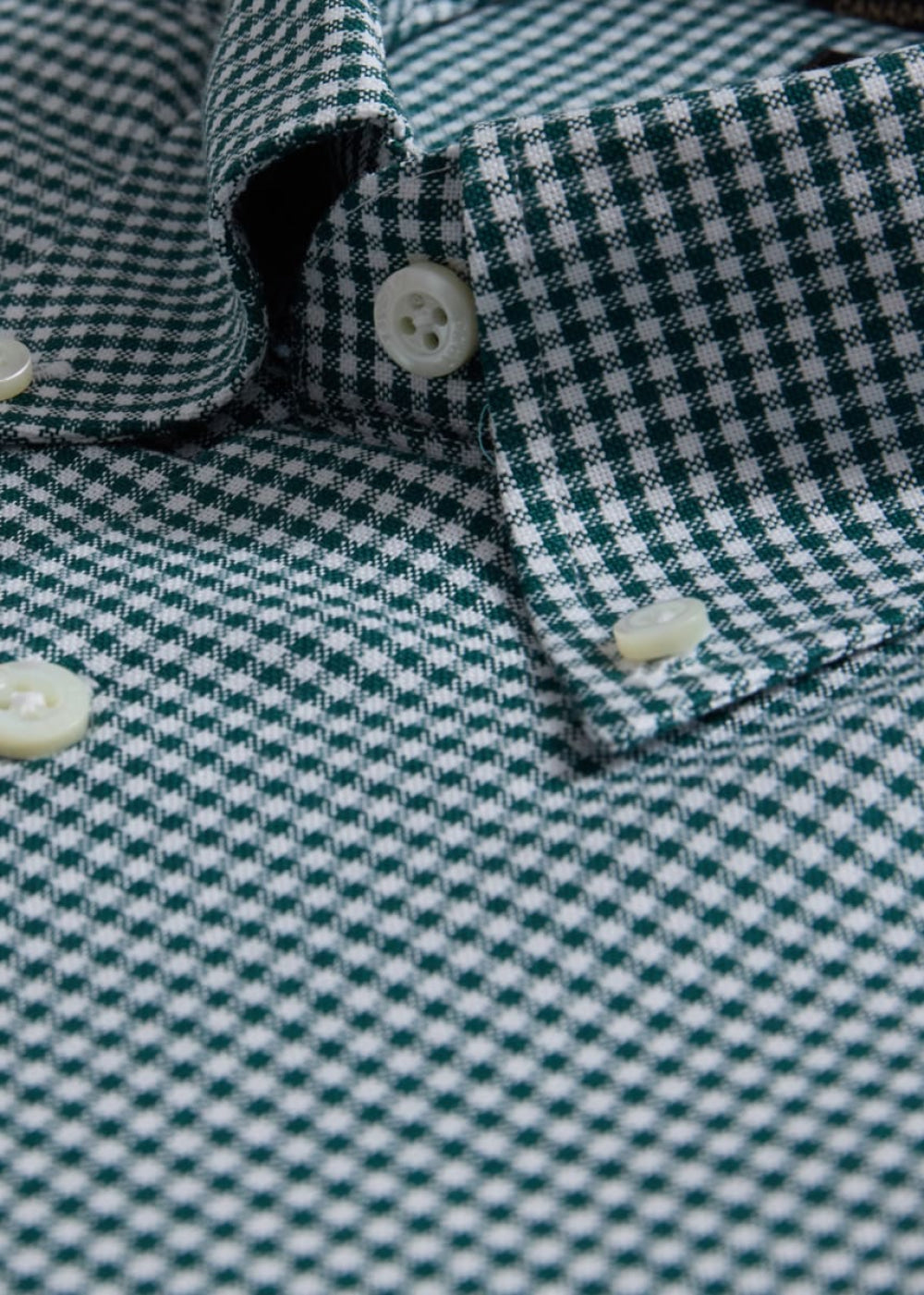 Oxford Gingham Check BD Classic Fit - Green - Collared Shirt