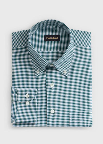Oxford Gingham Check BD Classic Fit - Green - Collared Shirt