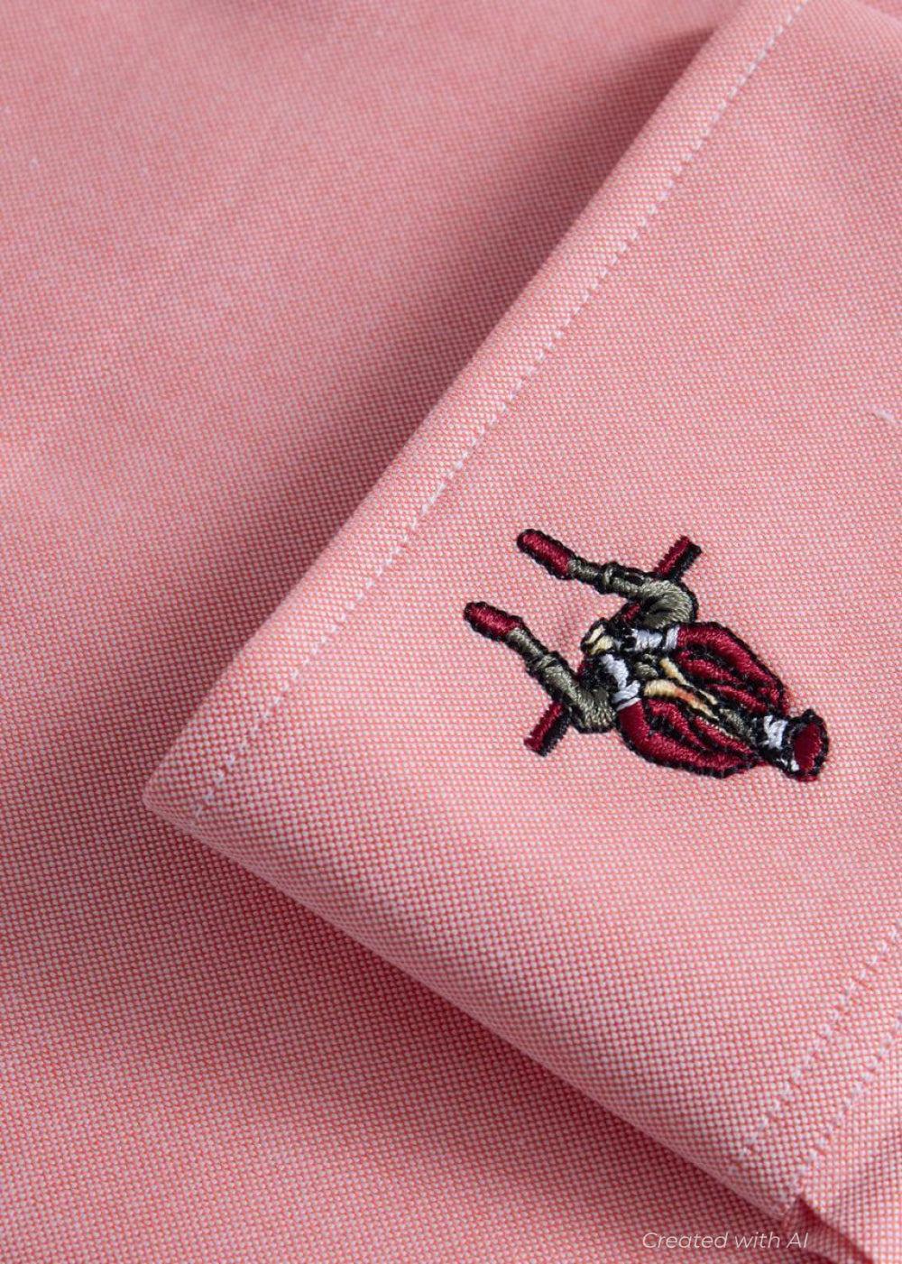 Oxford Logo Sport Shirt - Orange - Collared Shirt