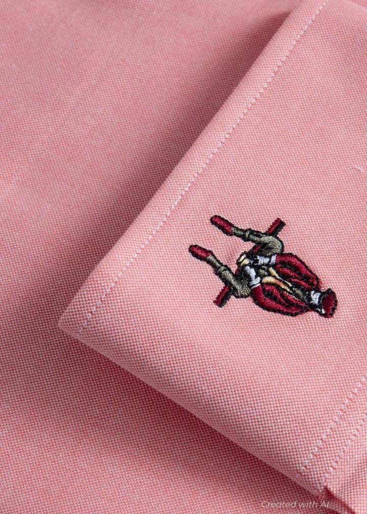 Oxford Logo Sport Shirt - Orange - Collared Shirt