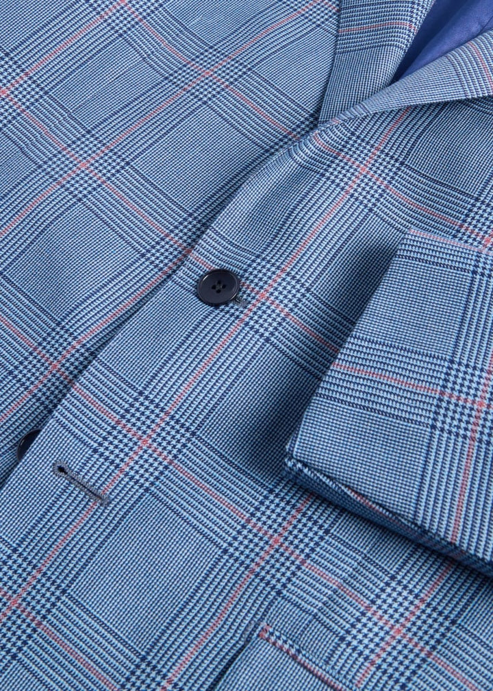 Cashmere Plaid Sport Jacket - Blue