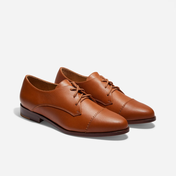 Emilia Cap Toe Oxford - British Tan