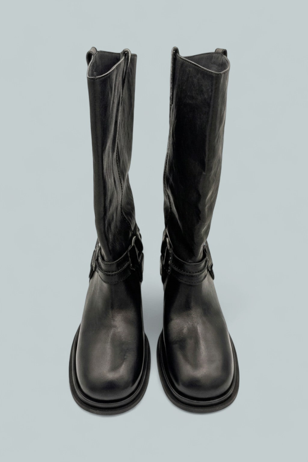 Anok Harness Boots - Black Distressed